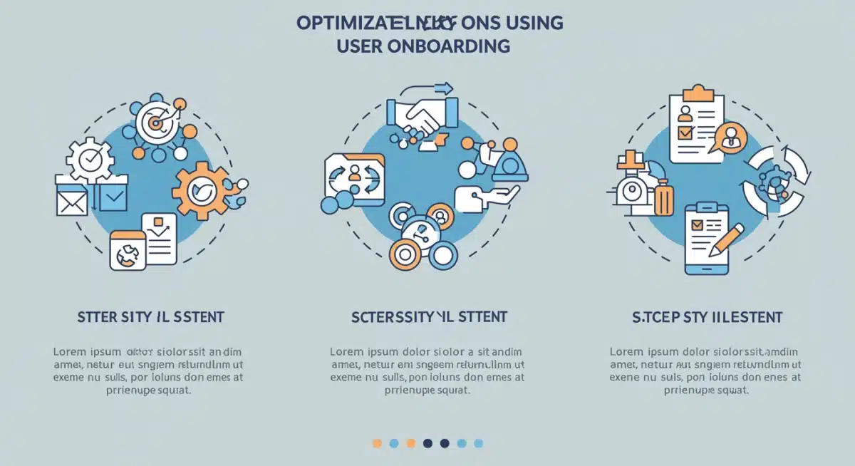 Infographic detailing a 5-step user onboarding optimization process