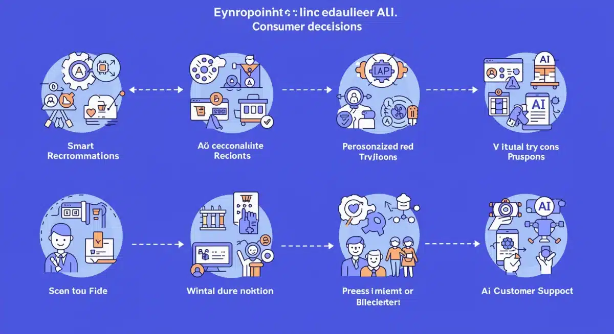 Infographic showing AI's impact across diverse consumer decision-making touchpoints.