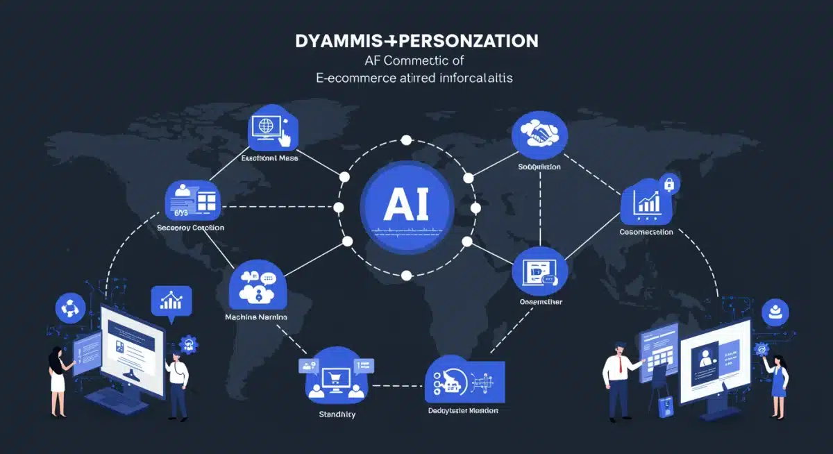 Infographic showing the circular process of AI personalization in e-commerce.