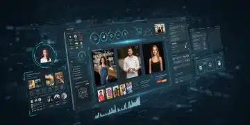 AI-powered personalized shopping experience on a tablet with various product recommendations.