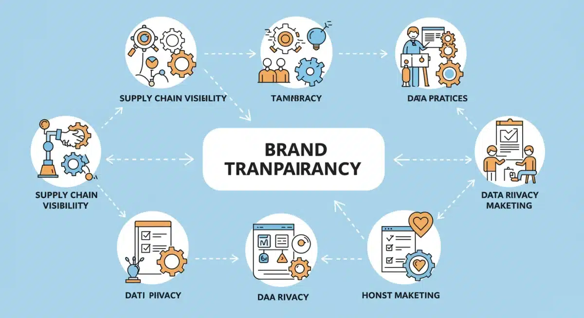 Infographic detailing facets of brand transparency and consumer trust