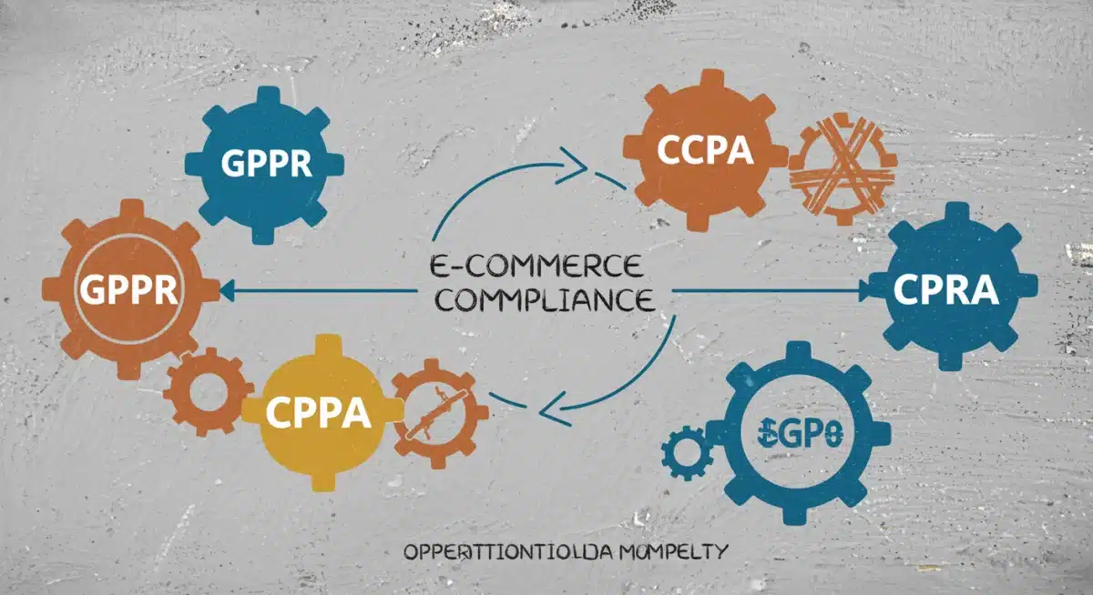 Interconnected data privacy frameworks influencing e-commerce compliance.