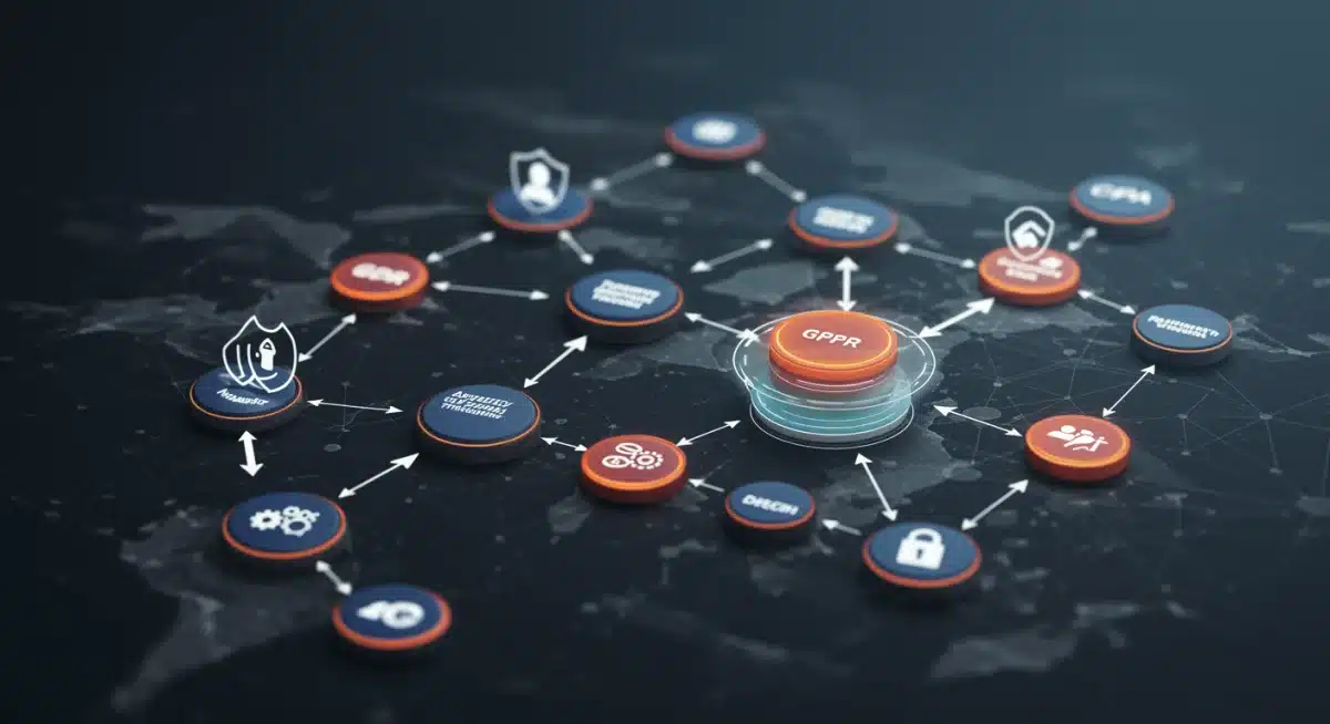 Complex web of digital advertising regulations and data privacy frameworks.