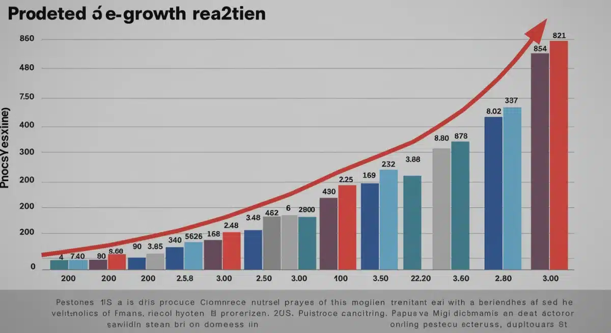 Projected e-commerce growth rates by sector in the U.S. for 2025.