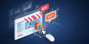 Illustration of exit-intent pop-up appearing on an e-commerce website, capturing user attention