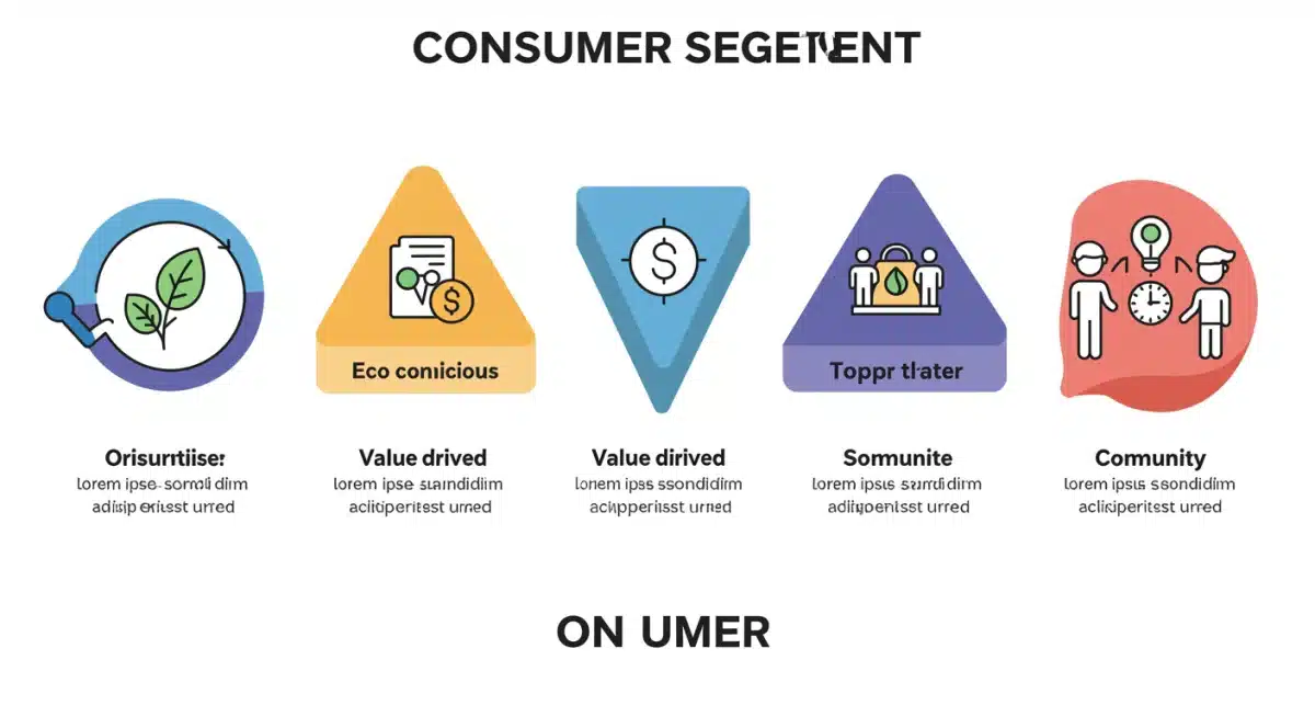 Infographic showing five distinct conscious consumer segments