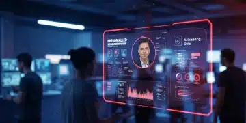 Futuristic digital interface showing personalized data and consumer engagement