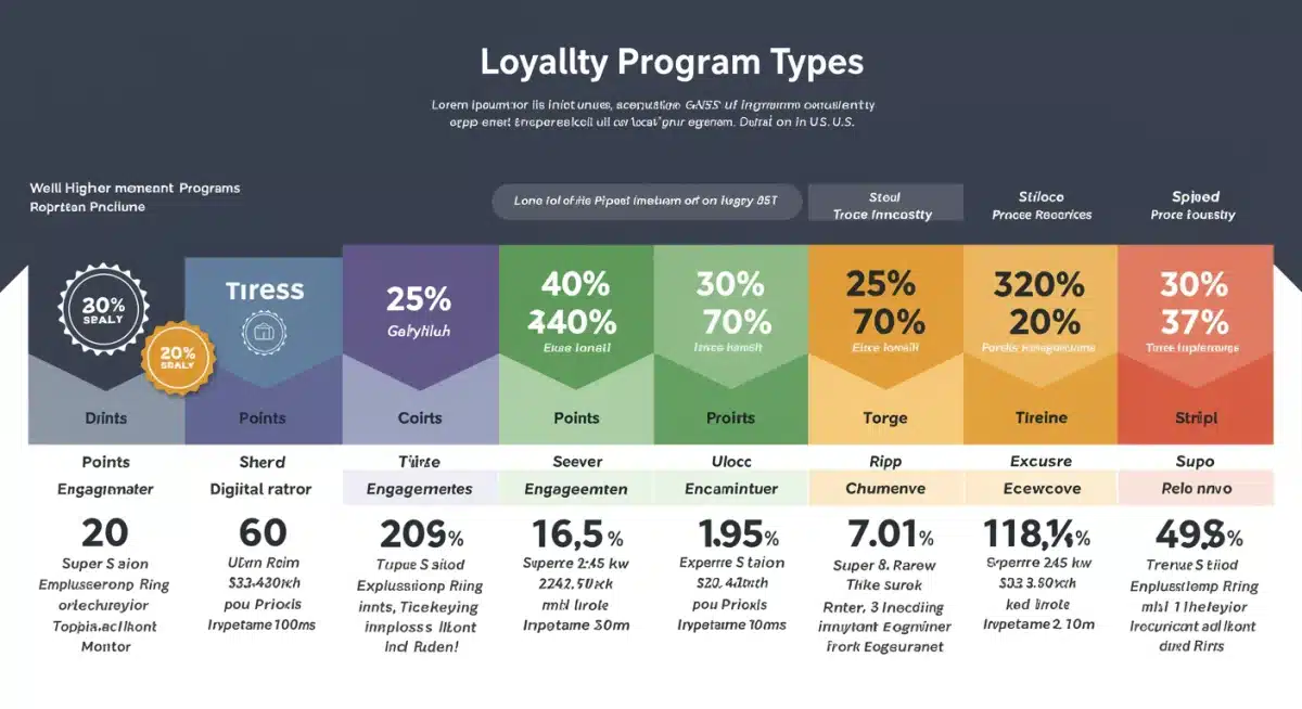 Infographic detailing loyalty program types and their ROI in US digital retail.