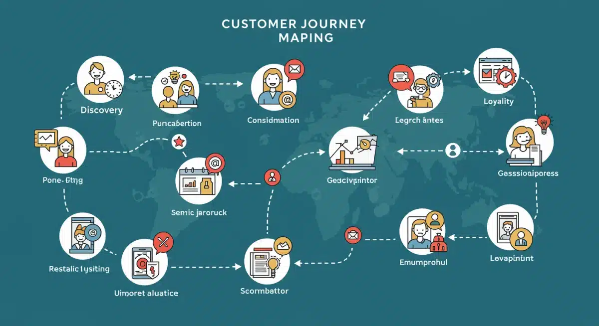 Infographic showing personalized customer journey mapping in e-commerce