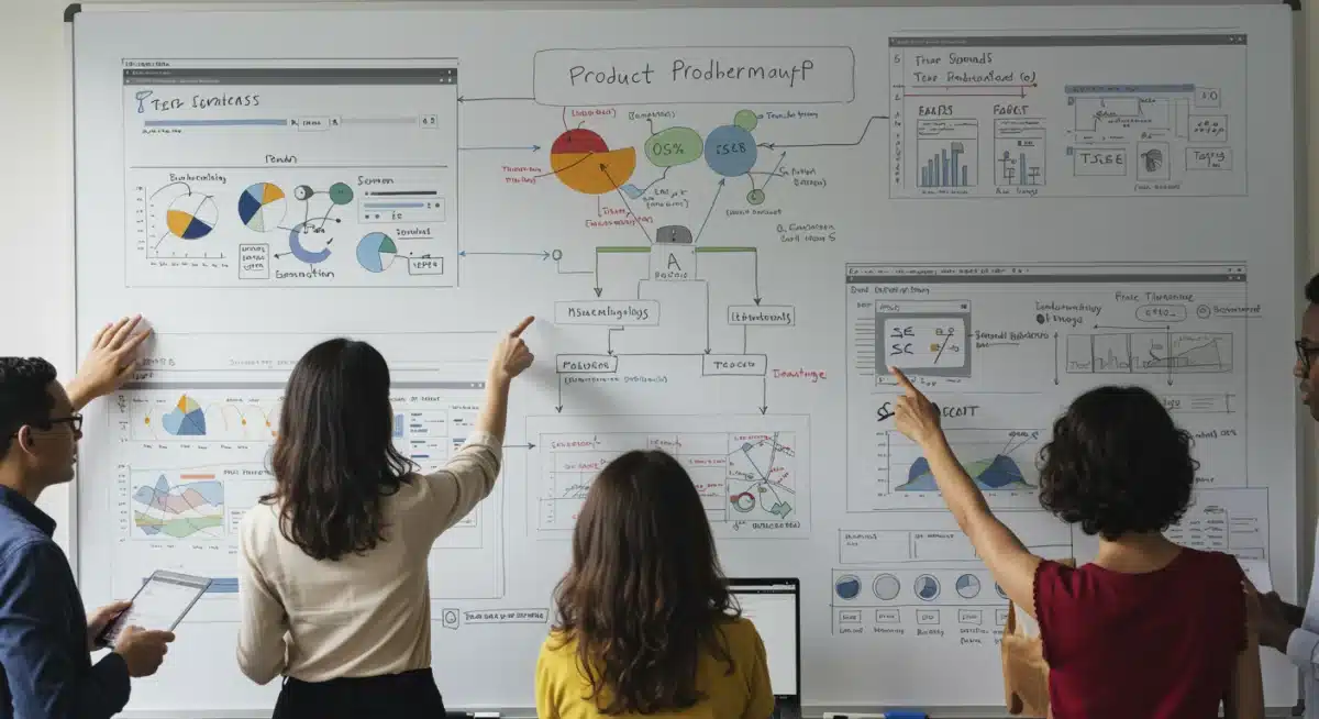 Team collaborating on strategic feature rollout planning for product-led growth